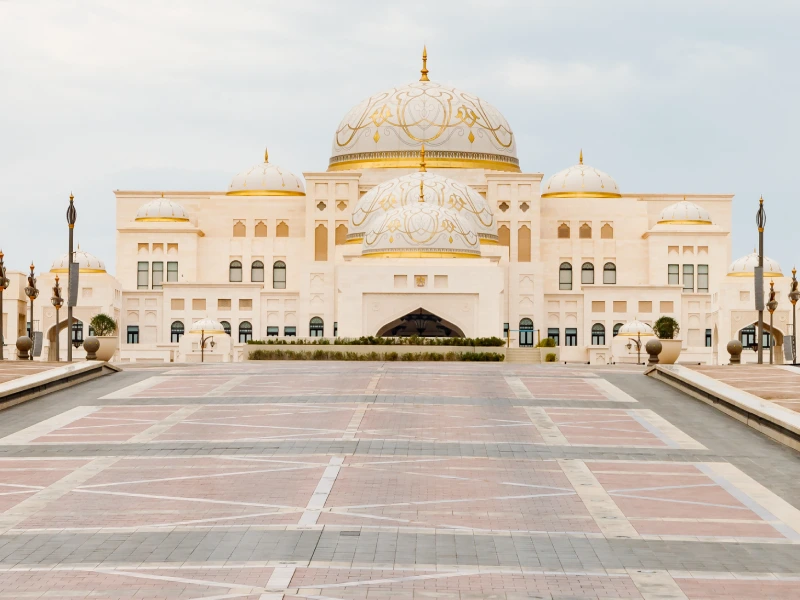 Vista sul palazzo presidenziale di Quasr Al Watan, Qasr Al Watan